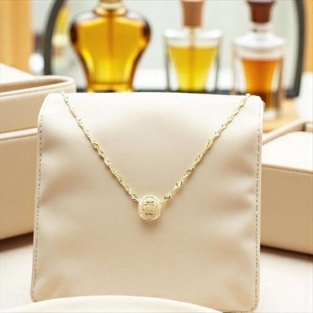 Gorgeous 925 Sterling Silver Gold Pendant Necklace - NWOT